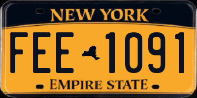 NY license plate FEE1091