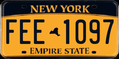 NY license plate FEE1097