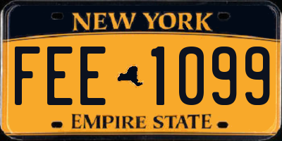 NY license plate FEE1099