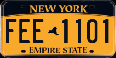 NY license plate FEE1101