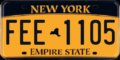 NY license plate FEE1105