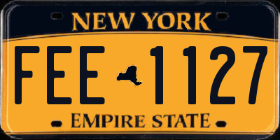 NY license plate FEE1127