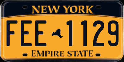 NY license plate FEE1129