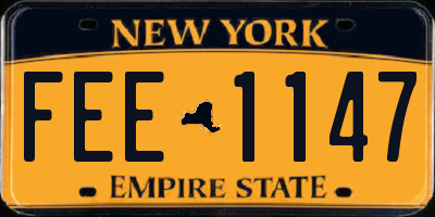 NY license plate FEE1147