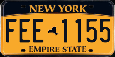 NY license plate FEE1155