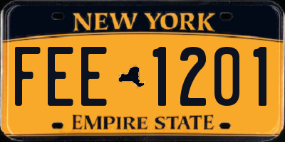 NY license plate FEE1201