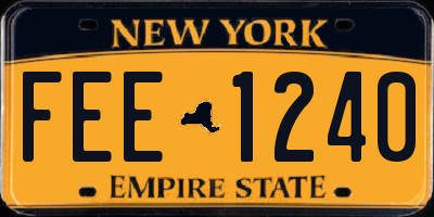 NY license plate FEE1240
