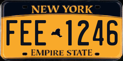 NY license plate FEE1246