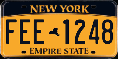NY license plate FEE1248