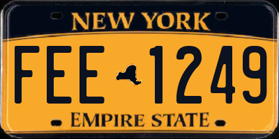 NY license plate FEE1249