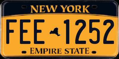 NY license plate FEE1252