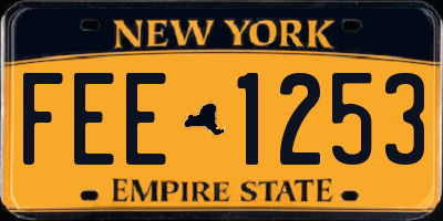 NY license plate FEE1253