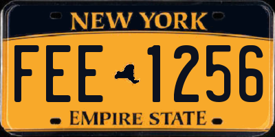 NY license plate FEE1256