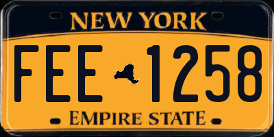 NY license plate FEE1258