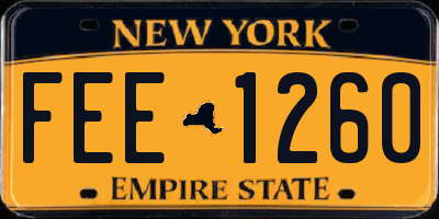 NY license plate FEE1260