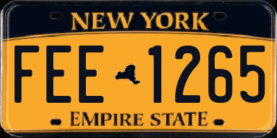 NY license plate FEE1265