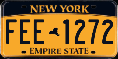 NY license plate FEE1272
