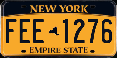 NY license plate FEE1276