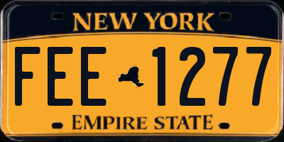 NY license plate FEE1277
