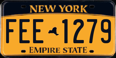 NY license plate FEE1279