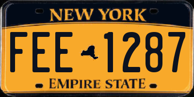 NY license plate FEE1287