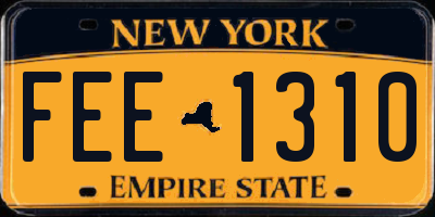 NY license plate FEE1310