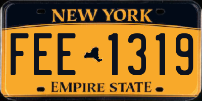 NY license plate FEE1319