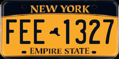 NY license plate FEE1327