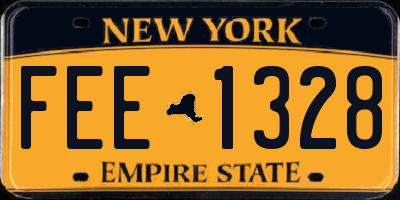 NY license plate FEE1328