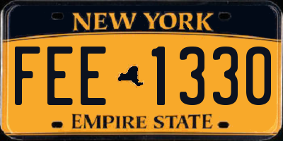NY license plate FEE1330