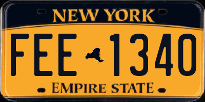 NY license plate FEE1340