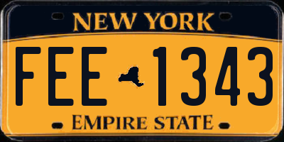 NY license plate FEE1343