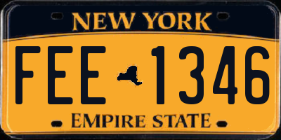 NY license plate FEE1346