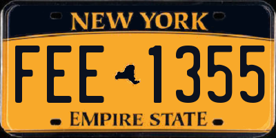 NY license plate FEE1355