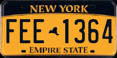 NY license plate FEE1364