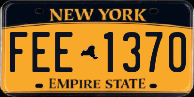 NY license plate FEE1370