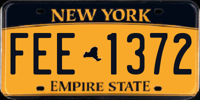 NY license plate FEE1372