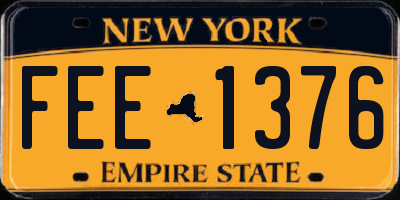 NY license plate FEE1376