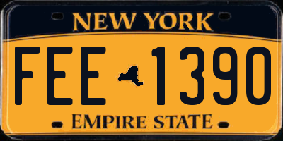 NY license plate FEE1390