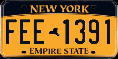 NY license plate FEE1391