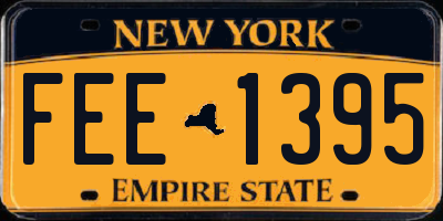 NY license plate FEE1395