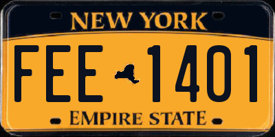 NY license plate FEE1401