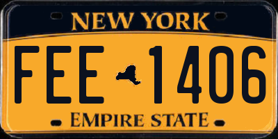 NY license plate FEE1406