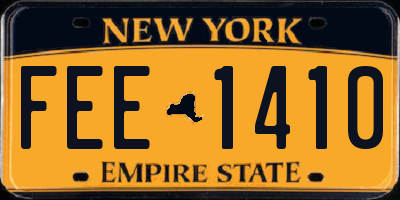 NY license plate FEE1410