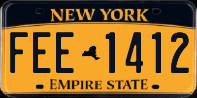 NY license plate FEE1412