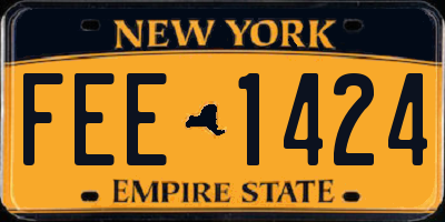 NY license plate FEE1424