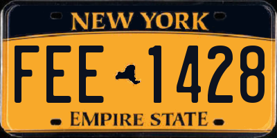 NY license plate FEE1428