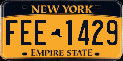 NY license plate FEE1429