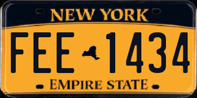 NY license plate FEE1434