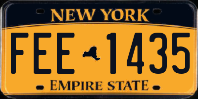 NY license plate FEE1435